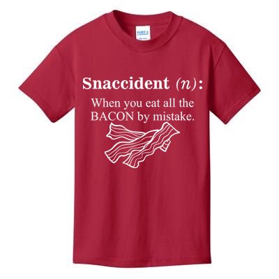 Snaccident Definition When You Eat All The Bacon Kids T-Shirt