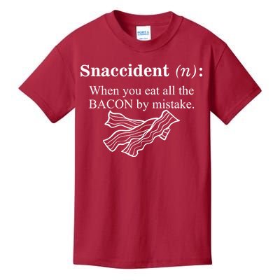 Snaccident Definition When You Eat All The Bacon Kids T-Shirt