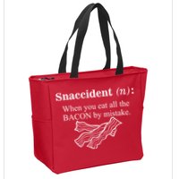 Snaccident Definition When You Eat All The Bacon Zip Tote Bag