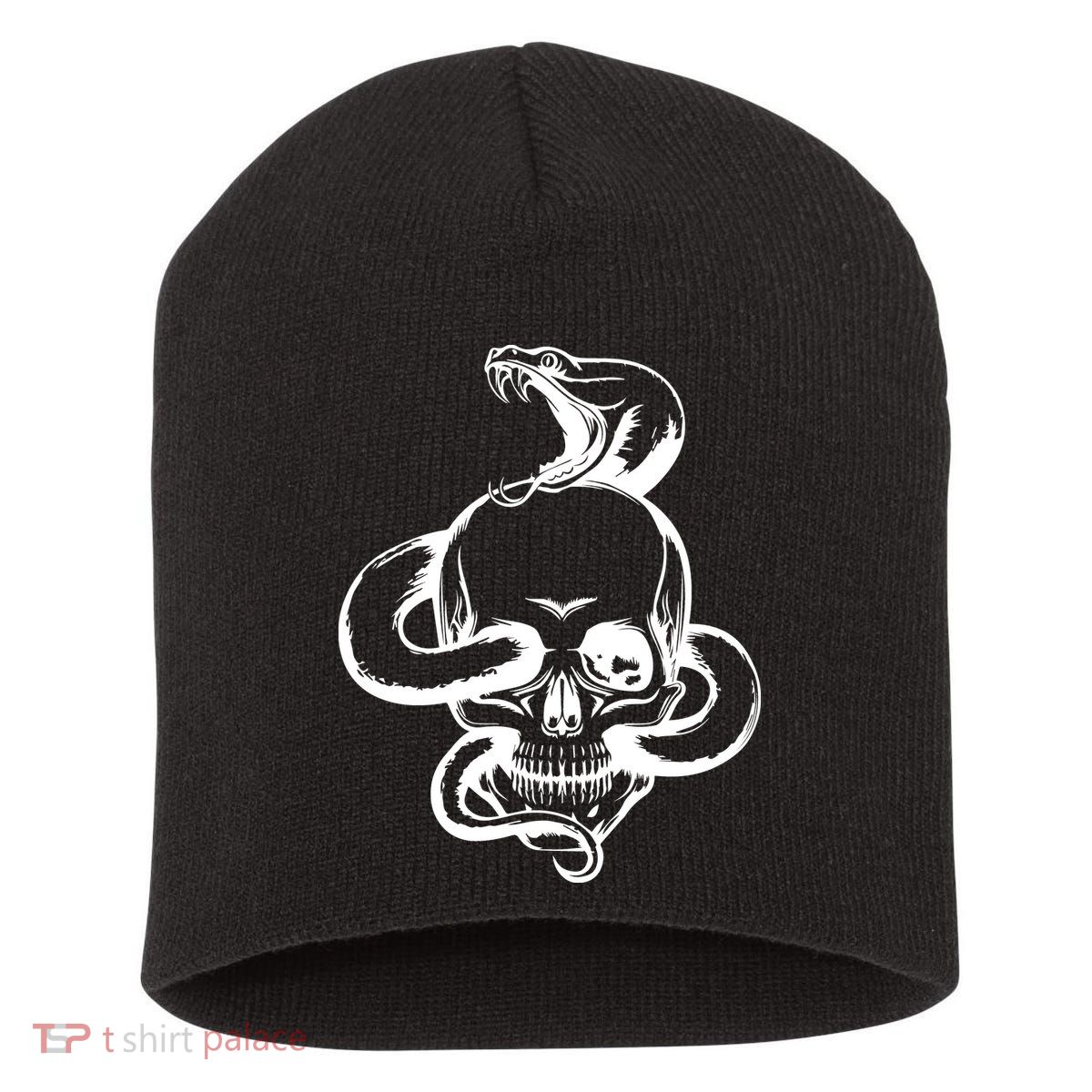 Snake Skull  Short Acrylic Beanie