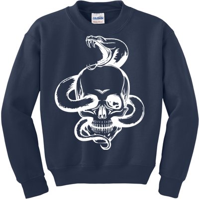 Snake Skull  Kids Sweatshirt