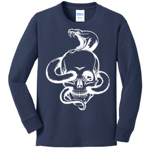 Snake Skull  Kids Long Sleeve Shirt