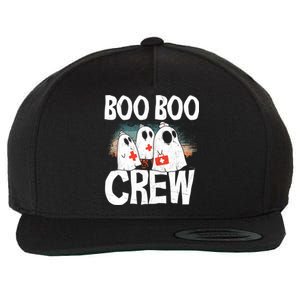 Spooky Nursing Boo Boo Crew Nurse Halloween Nurse Meaningful Gift Wool Snapback Cap