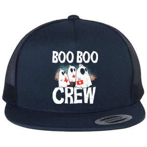 Spooky Nursing Boo Boo Crew Nurse Halloween Nurse Meaningful Gift Flat Bill Trucker Hat