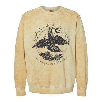 S.T.E.V.I.E N.I.C.K.S Bird In Flight Rhiannon Inspired Colorblast Crewneck Sweatshirt