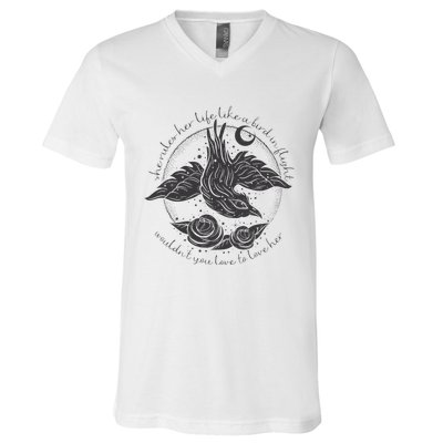 S.T.E.V.I.E N.I.C.K.S Bird In Flight Rhiannon Inspired V-Neck T-Shirt