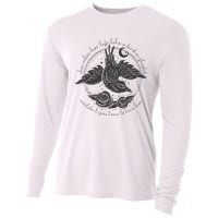 S.T.E.V.I.E N.I.C.K.S Bird In Flight Rhiannon Inspired Cooling Performance Long Sleeve Crew