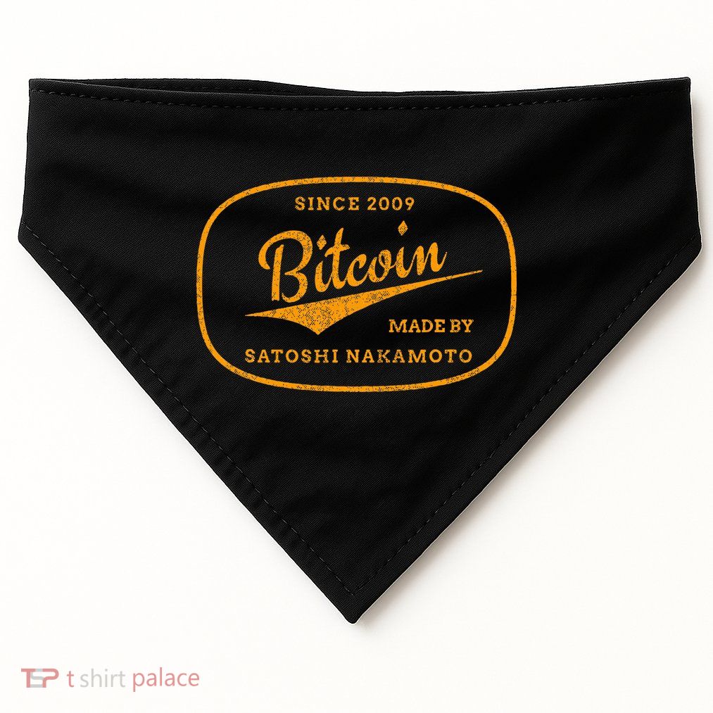 Satoshi Nakamoto Bitcoin Crypto USA-Made Doggie Bandana