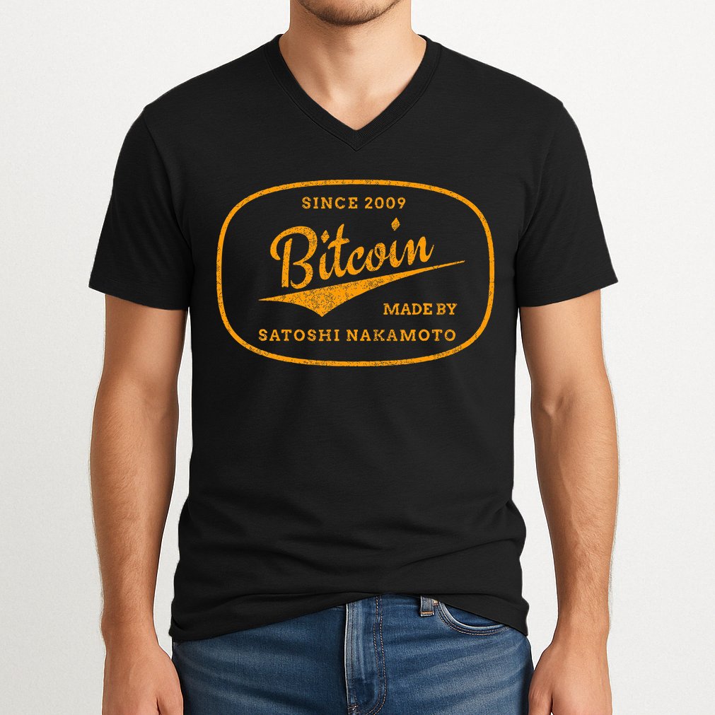 Satoshi Nakamoto Bitcoin Crypto V-Neck T-Shirt