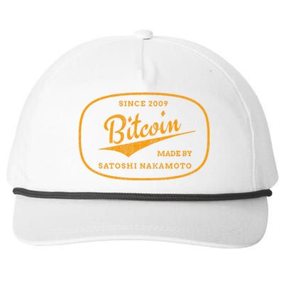 Satoshi Nakamoto Bitcoin Crypto Snapback Five-Panel Rope Hat