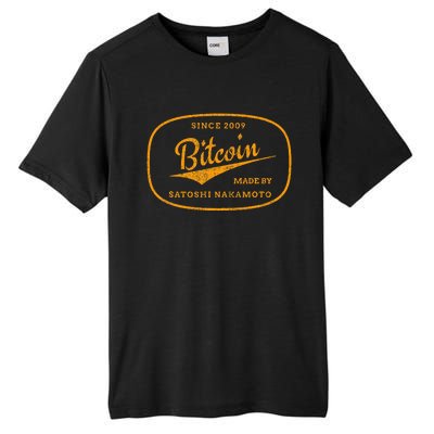 Satoshi Nakamoto Bitcoin Crypto Tall Fusion ChromaSoft Performance T-Shirt