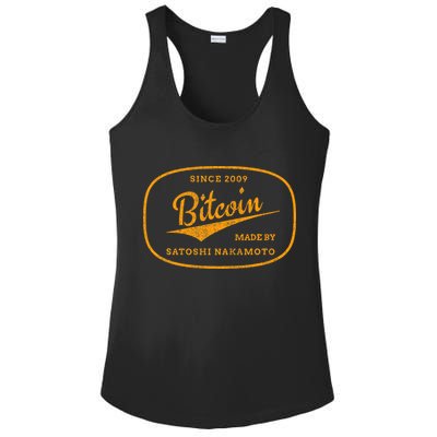Satoshi Nakamoto Bitcoin Crypto Ladies PosiCharge Competitor Racerback Tank