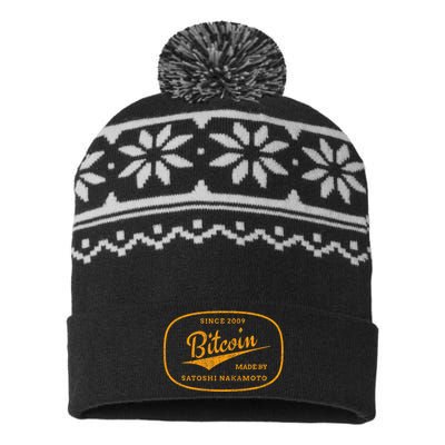 Satoshi Nakamoto Bitcoin Crypto USA-Made Snowflake Beanie