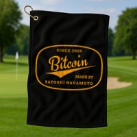 Satoshi Nakamoto Bitcoin Crypto Golf Towel