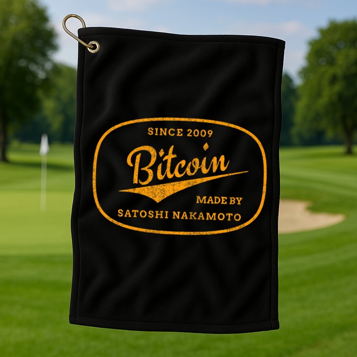 Satoshi Nakamoto Bitcoin Crypto Golf Towel