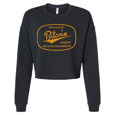 Satoshi Nakamoto Bitcoin Crypto Cropped Pullover Crew