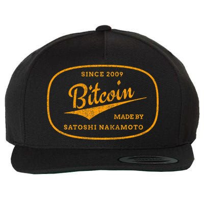 Satoshi Nakamoto Bitcoin Crypto Wool Snapback Cap
