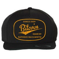 Satoshi Nakamoto Bitcoin Crypto Wool Snapback Cap