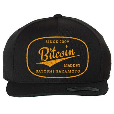 Satoshi Nakamoto Bitcoin Crypto Wool Snapback Cap