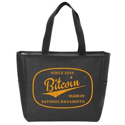 Satoshi Nakamoto Bitcoin Crypto Zip Tote Bag