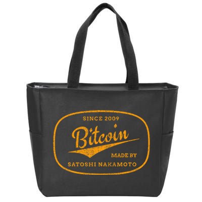 Satoshi Nakamoto Bitcoin Crypto Zip Tote Bag