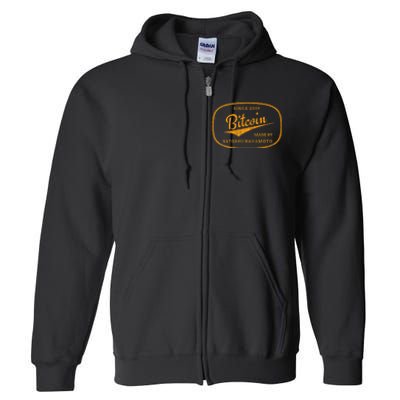 Satoshi Nakamoto Bitcoin Crypto Full Zip Hoodie