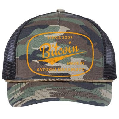 Satoshi Nakamoto Bitcoin Crypto Retro Rope Trucker Hat Cap