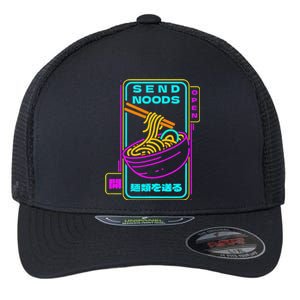 Send Noodle Bowl Funny Ra Noods Anime Japan Neon Glow Tee Flexfit Unipanel Trucker Cap