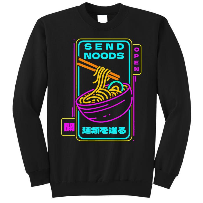 Send Noodle Bowl Funny Ra Noods Anime Japan Neon Glow Tee Sweatshirt