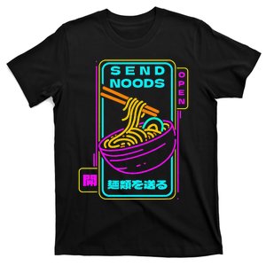 Send Noodle Bowl Funny Ra Noods Anime Japan Neon Glow Tee T-Shirt