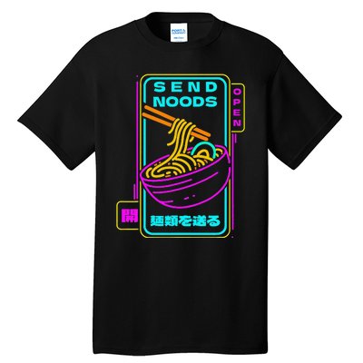 Send Noodle Bowl Funny Ra Noods Anime Japan Neon Glow Tee Tall T-Shirt