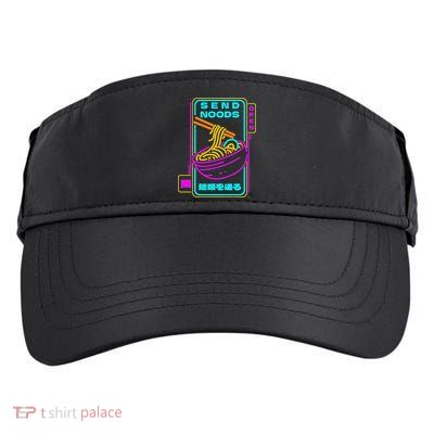 Send Noodle Bowl Funny Ra Noods Anime Japan Neon Glow Tee Adult Drive Performance Visor