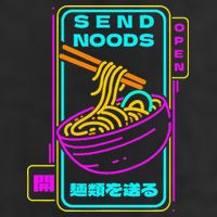 Send Noodle Bowl Funny Ra Noods Anime Japan Neon Glow Tee Adult Drive Performance Visor