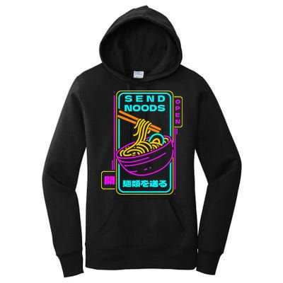 Send Noodle Bowl Funny Ra Noods Anime Japan Neon Glow Tee Women's Pullover Hoodie