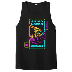 Send Noodle Bowl Funny Ra Noods Anime Japan Neon Glow Tee PosiCharge Competitor Tank