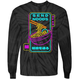 Send Noodle Bowl Funny Ra Noods Anime Japan Neon Glow Tee Tie-Dye Long Sleeve Shirt