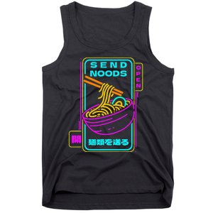 Send Noodle Bowl Funny Ra Noods Anime Japan Neon Glow Tee Tank Top