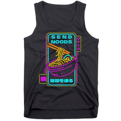 Send Noodle Bowl Funny Ra Noods Anime Japan Neon Glow Tee Tank Top