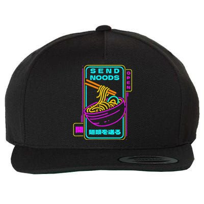 Send Noodle Bowl Funny Ra Noods Anime Japan Neon Glow Tee Wool Snapback Cap