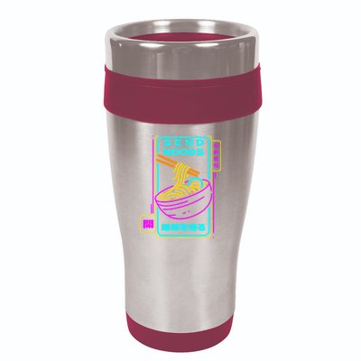 Send Noodle Bowl Funny Ra Noods Anime Japan Neon Glow Tee 16oz Travel Tumbler