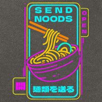 Send Noodle Bowl Funny Ra Noods Anime Japan Neon Glow Tee Cotton Canvas Backpack