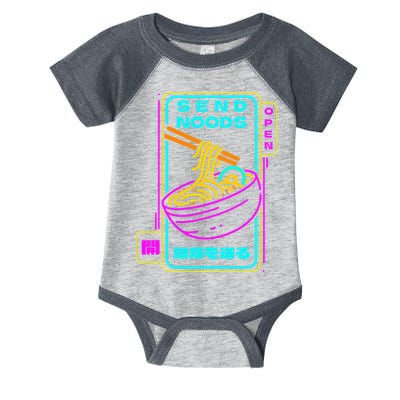 Send Noodle Bowl Funny Ra Noods Anime Japan Neon Glow Tee Infant Baby Jersey Bodysuit