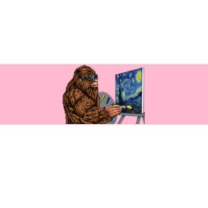 Starry Night Bigfoot Painting Funny Sasquatch Graphic Art Bumper Sticker