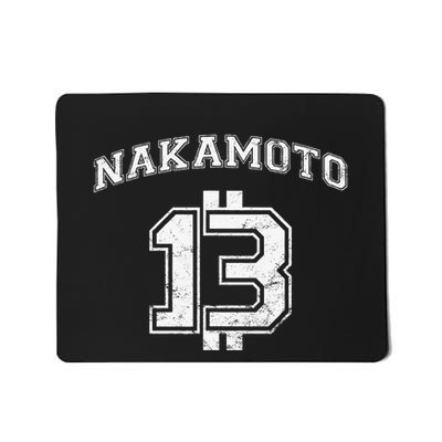 Satoshi Nakamoto Bitcoin Logo College Team Style Distressed Mousepad