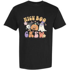 Spooky NICU Boo Crew Costume for Halloween Nurses Garment-Dyed Heavyweight T-Shirt