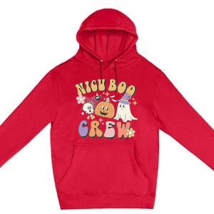 Spooky NICU Boo Crew Costume for Halloween Nurses Premium Pullover Hoodie