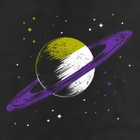 Saturn Non Binary Flag Agedner Astronomer Gift Non Binary Gift Cool Comfort Performance Bucket Hat