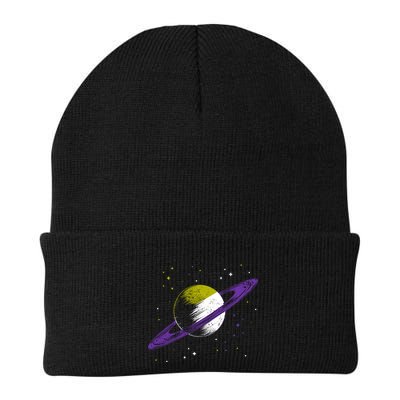 Saturn Non Binary Flag Agedner Astronomer Gift Non Binary Gift Knit Cap Winter Beanie