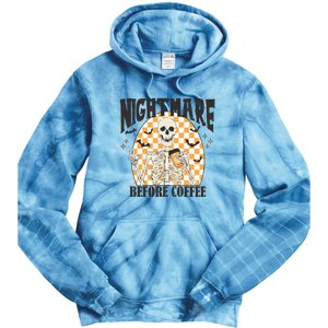 Skeleton Nightmare Before Coffee Tie Dye Hoodie