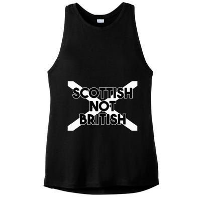 Scottish Not British Scottish Independence Ladies PosiCharge Tri-Blend Wicking Tank